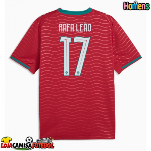 Camisa de Futebol Portugal Rafael Leao #17 Equipamento Principal Mundo 2026 Manga Curta